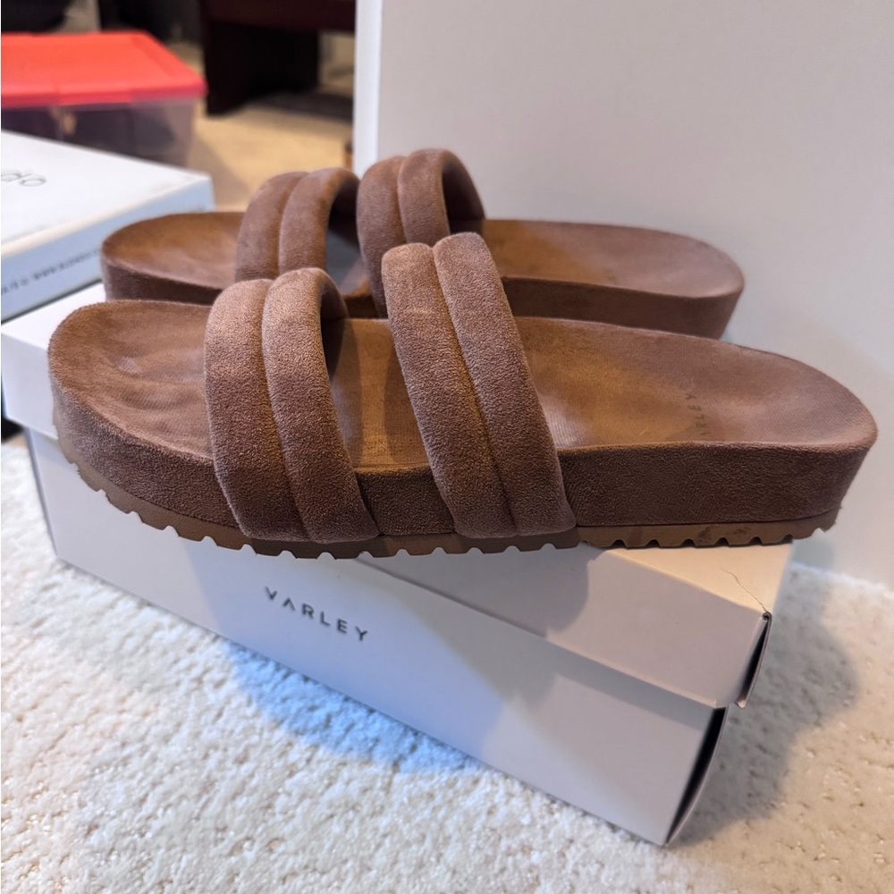 Varley Women's Brown Suede Sandals